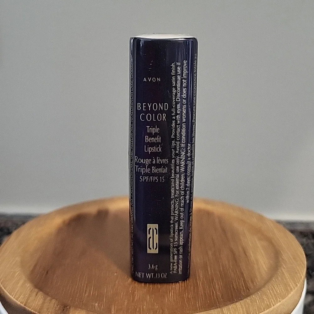 NEW Avon Beyond Color‎ Triple Benefit Lipstick Lip Color SHELL .13 Oz SEALED